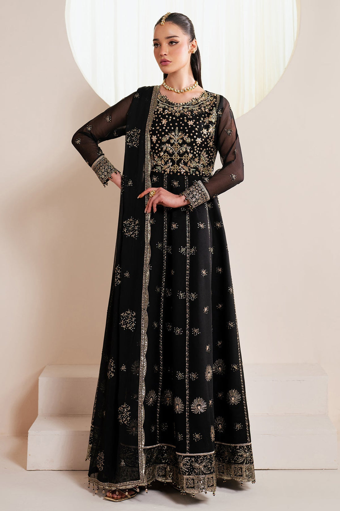 Alizeh | Handcrafted Eid Edit 25 | AF-HM-4030-Noir - by - Libasekhas UK - Registered Vendor of : Alizeh - 100% Original Designer Dresss