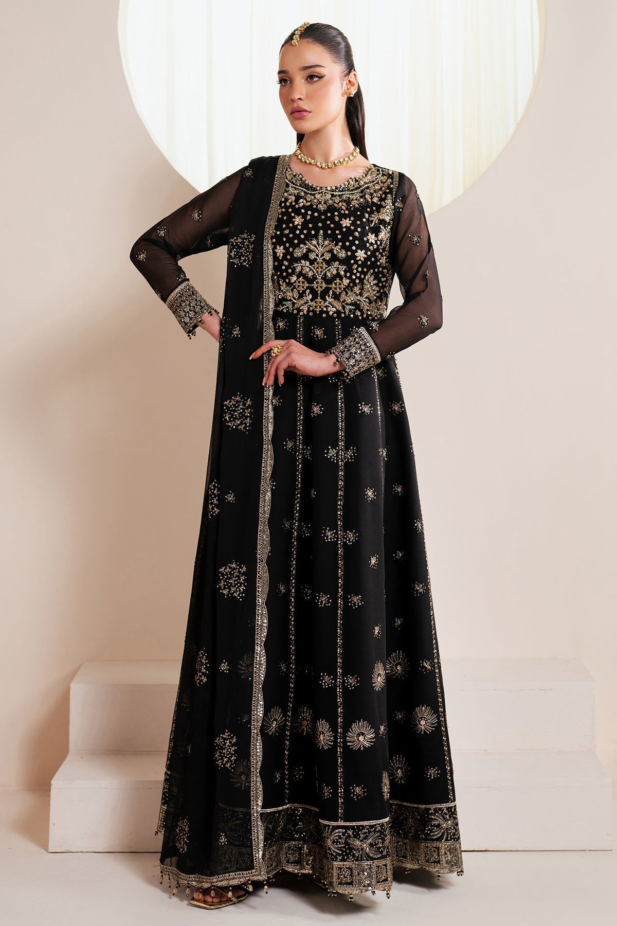 Alizeh | Handcrafted Eid Edit 25 | AF-HM-4030-Noir - by - Libasekhas UK - Registered Vendor of : Alizeh - 100% Original Designer Dresss