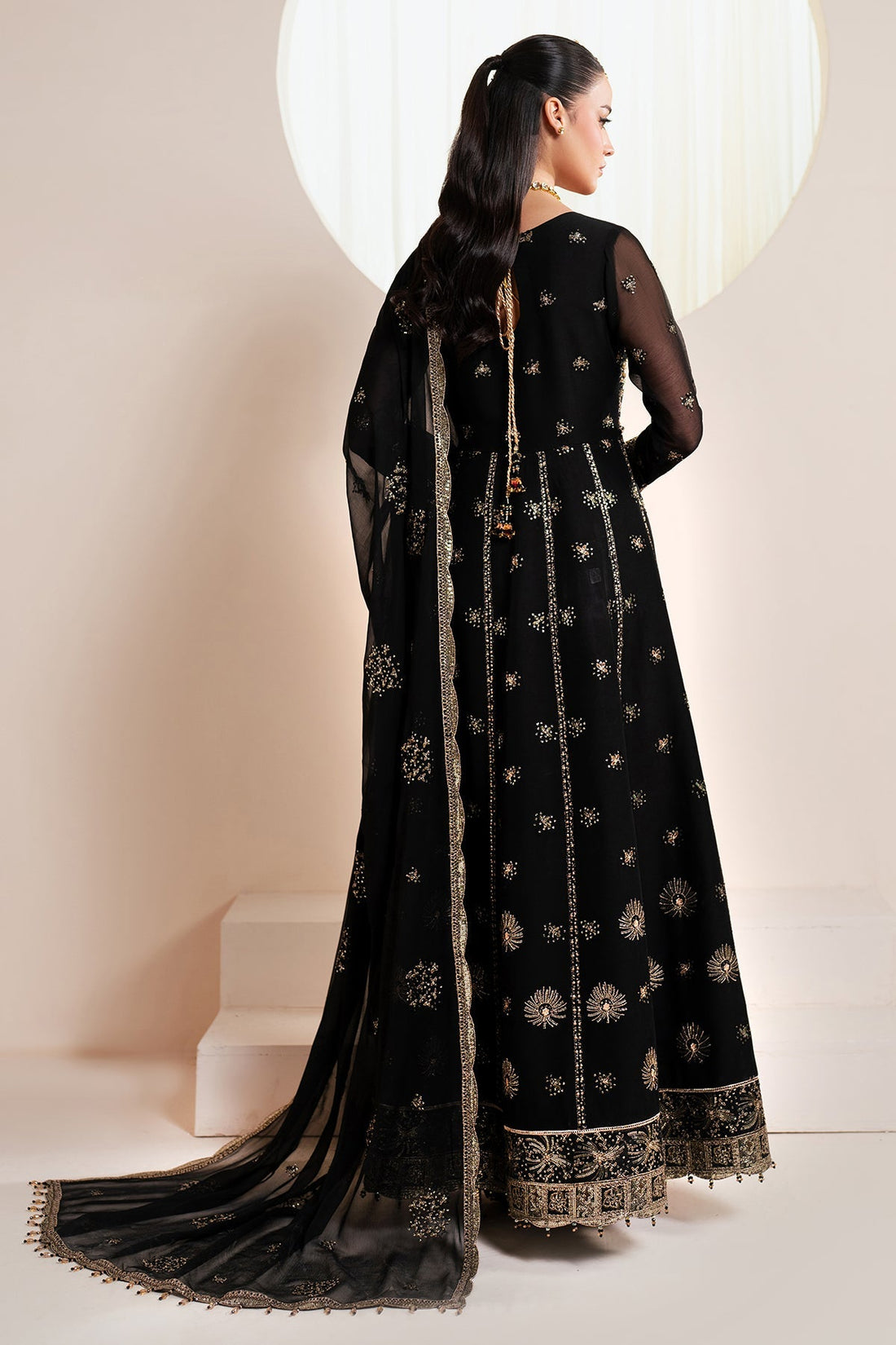 Alizeh | Handcrafted Eid Edit 25 | AF-HM-4030-Noir - by - Libasekhas UK - Registered Vendor of : Alizeh - 100% Original Designer Dresss
