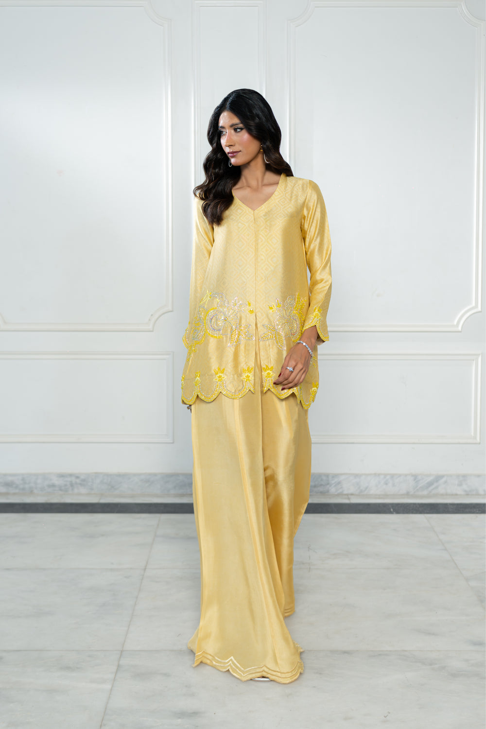 Wahaj M Khan | Lra Eid Collection 26 | Butter Yellow JS - by Libasekhas UK - Registered Vendor of : Wahaj M Khan - 100% Original Designer Dress