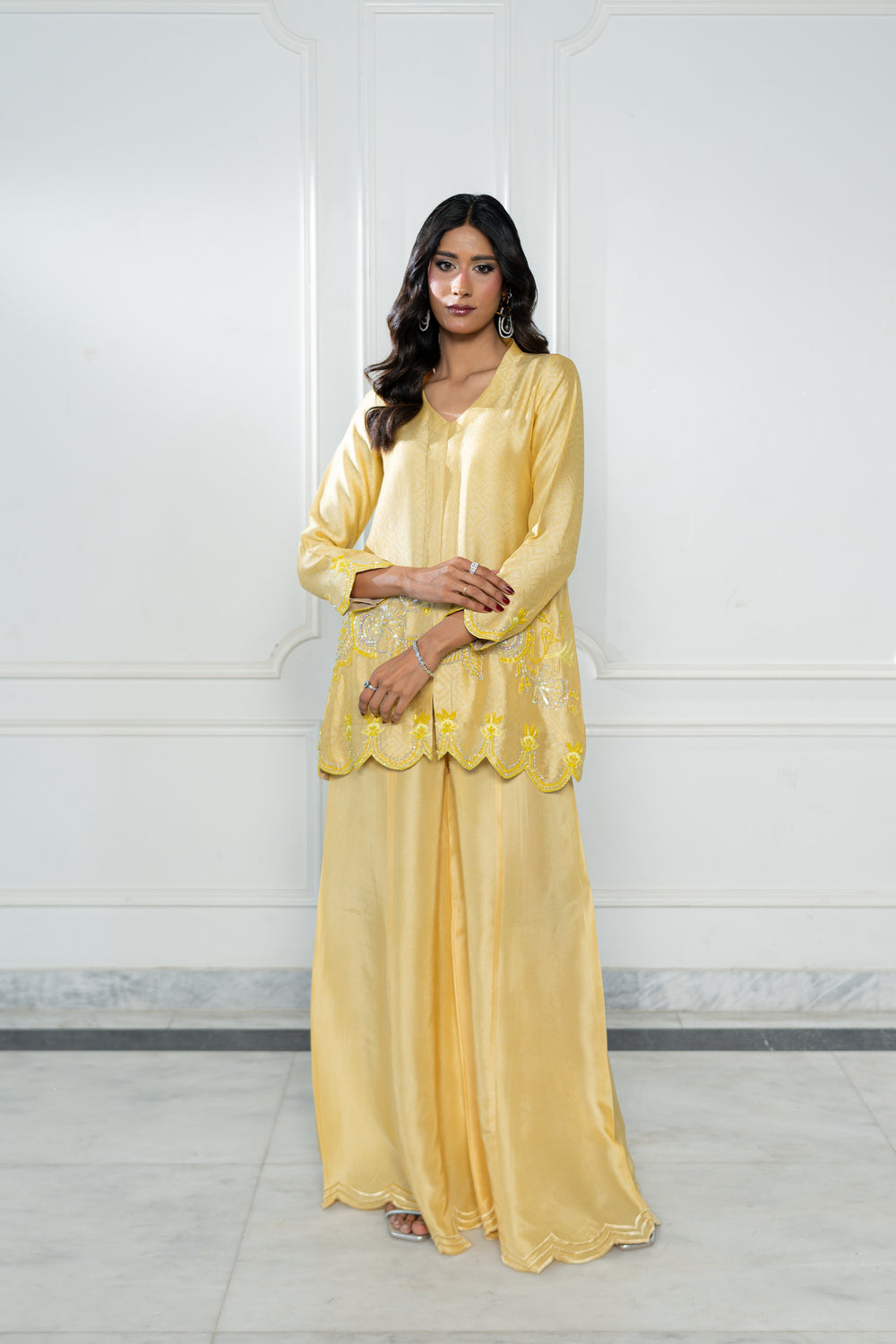 Wahaj M Khan | Lra Eid Collection 26 | Butter Yellow JS - by Libasekhas UK - Registered Vendor of : Wahaj M Khan - 100% Original Designer Dress