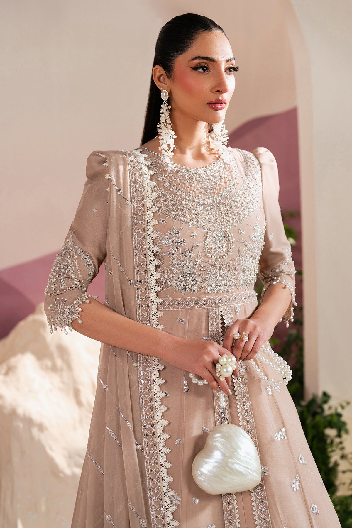 Alizeh | Handcrafted Eid Edit 25 | AF-HM-4039-Sakura - by - Libasekhas UK - Registered Vendor of : Alizeh - 100% Original Designer Dresss