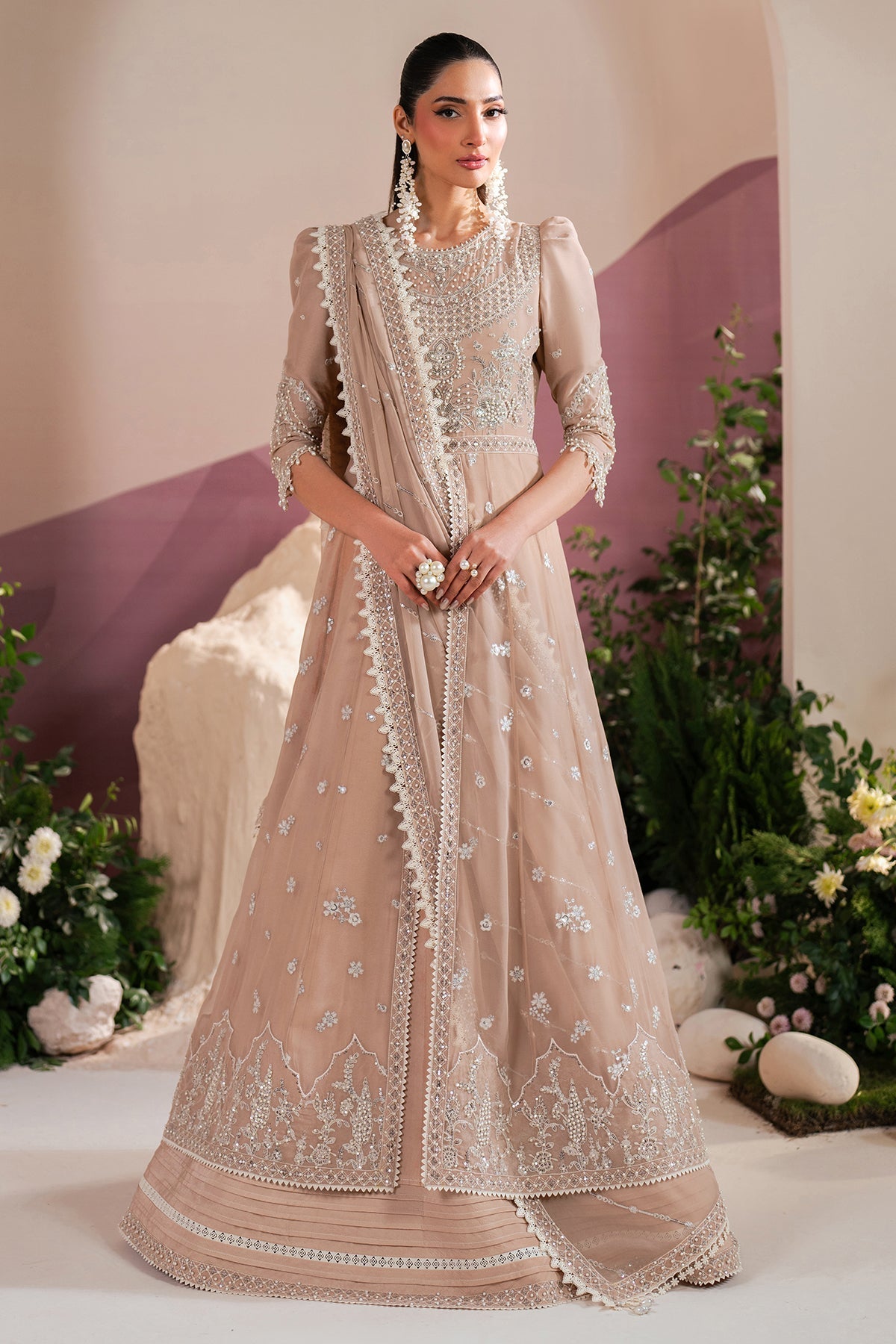 Alizeh | Handcrafted Eid Edit 25 | AF-HM-4039-Sakura - by - Libasekhas UK - Registered Vendor of : Alizeh - 100% Original Designer Dresss