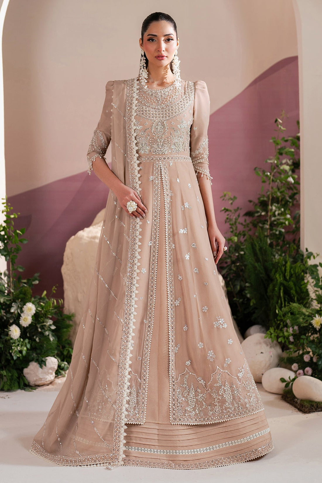Alizeh | Handcrafted Eid Edit 25 | AF-HM-4039-Sakura - by - Libasekhas UK - Registered Vendor of : Alizeh - 100% Original Designer Dresss