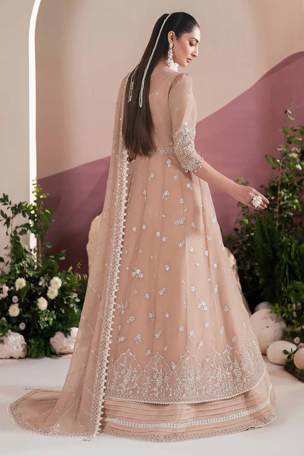 Alizeh | Handcrafted Eid Edit 25 | AF-HM-4039-Sakura - by - Libasekhas UK - Registered Vendor of : Alizeh - 100% Original Designer Dresss