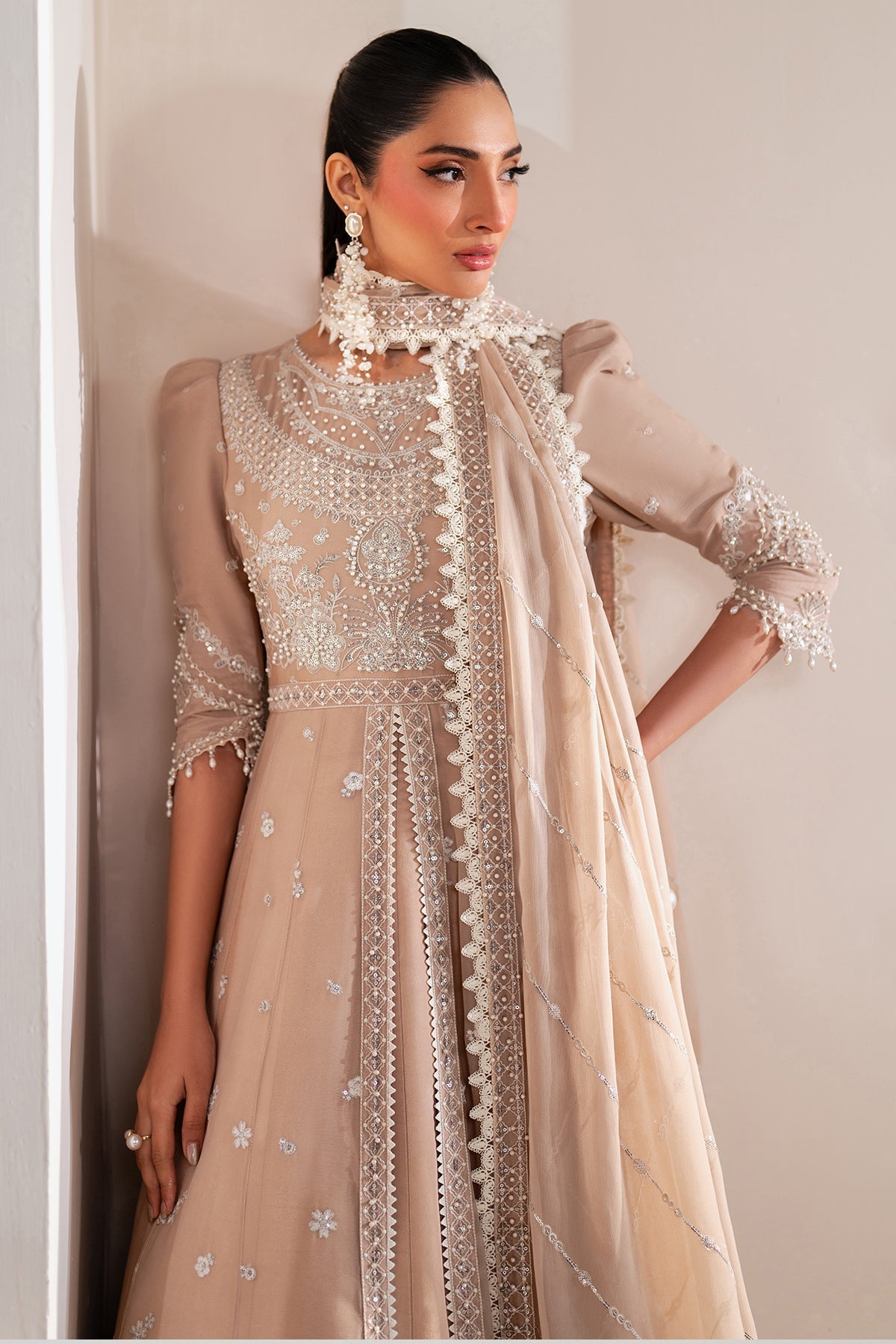 Alizeh | Handcrafted Eid Edit 25 | AF-HM-4039-Sakura - by - Libasekhas UK - Registered Vendor of : Alizeh - 100% Original Designer Dresss