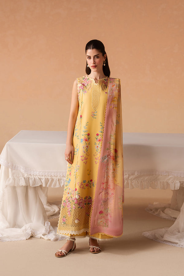 Afrozeh | The Haze 26 |Evania Yellow - by Libasekhas UK - Registered Vendor of : Afrozeh - 100% Original Designer Dress
