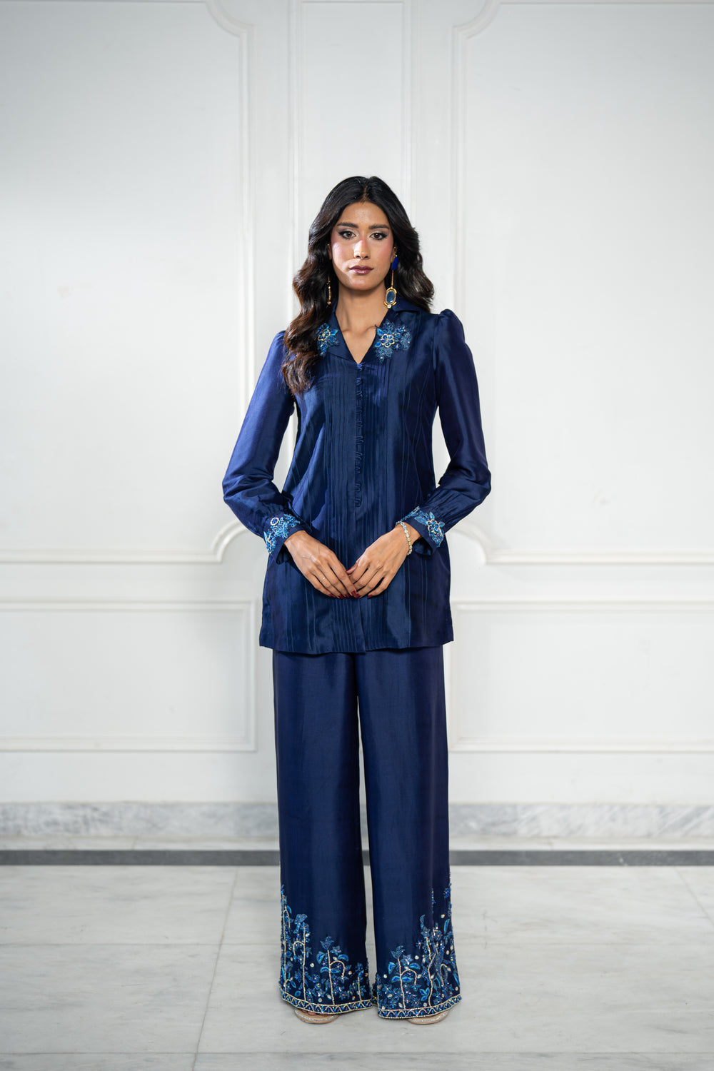 Wahaj M Khan | Lra Eid Collection 26 | Blue Lyra Sheesha - by Libasekhas UK - Registered Vendor of : Wahaj M Khan - 100% Original Designer Dress