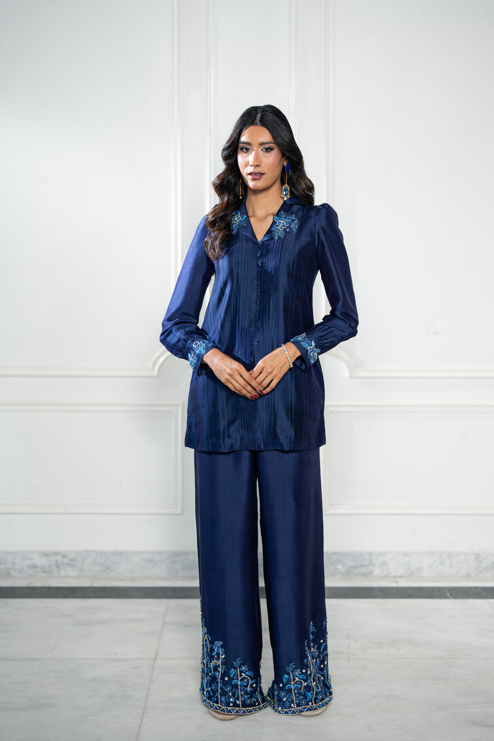 Wahaj M Khan | Lra Eid Collection 26 | Blue Lyra Sheesha - by Libasekhas UK - Registered Vendor of : Wahaj M Khan - 100% Original Designer Dress