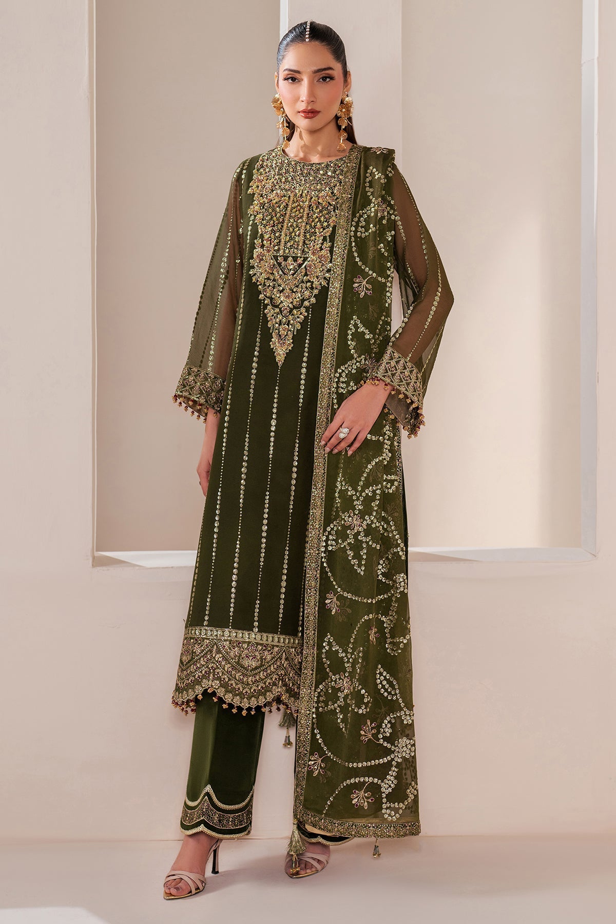 Alizeh | Handcrafted Eid Edit 25 | AF-HM-4033-Olivia - by - Libasekhas UK - Registered Vendor of : Alizeh - 100% Original Designer Dresss