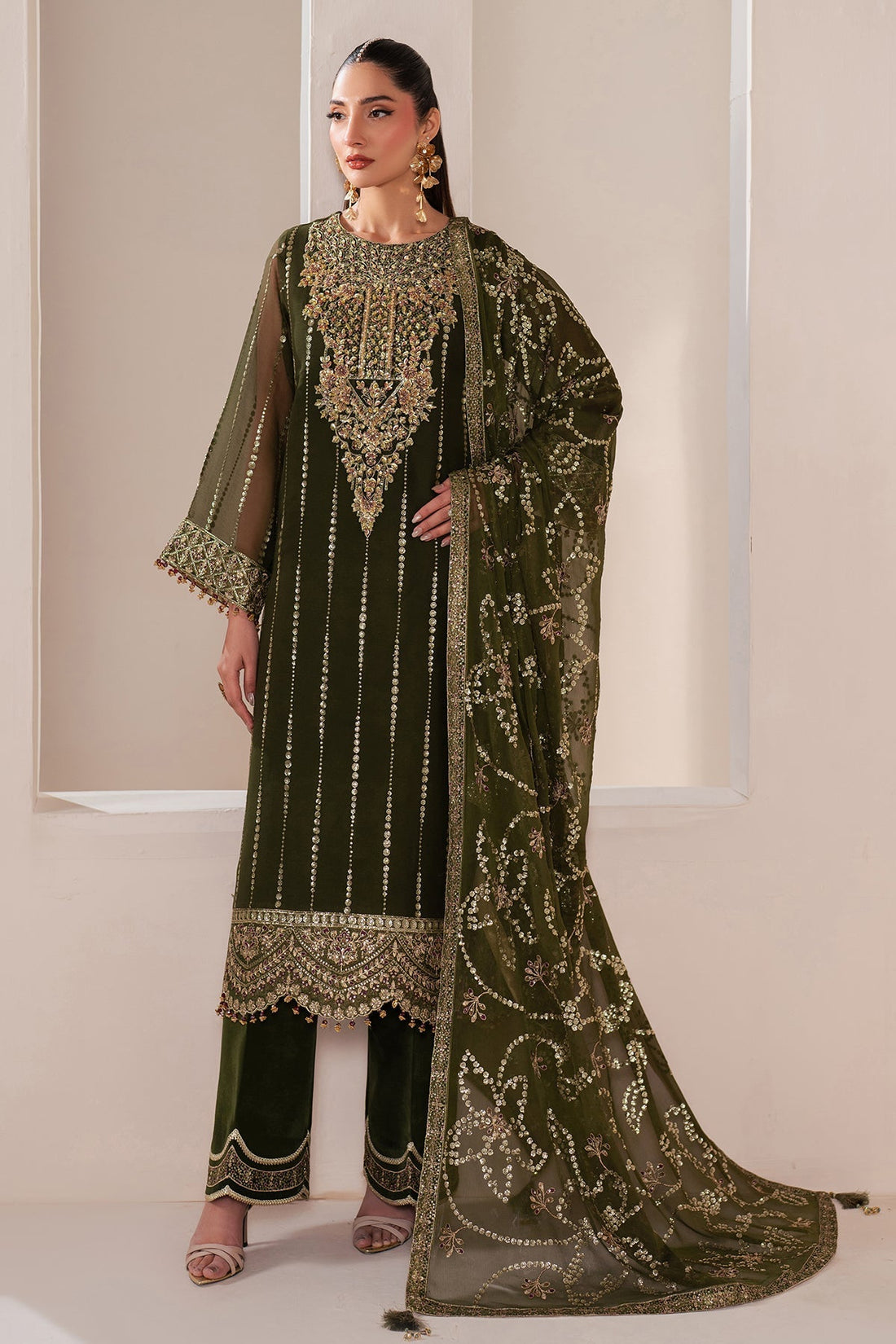Alizeh | Handcrafted Eid Edit 25 | AF-HM-4033-Olivia - by - Libasekhas UK - Registered Vendor of : Alizeh - 100% Original Designer Dresss