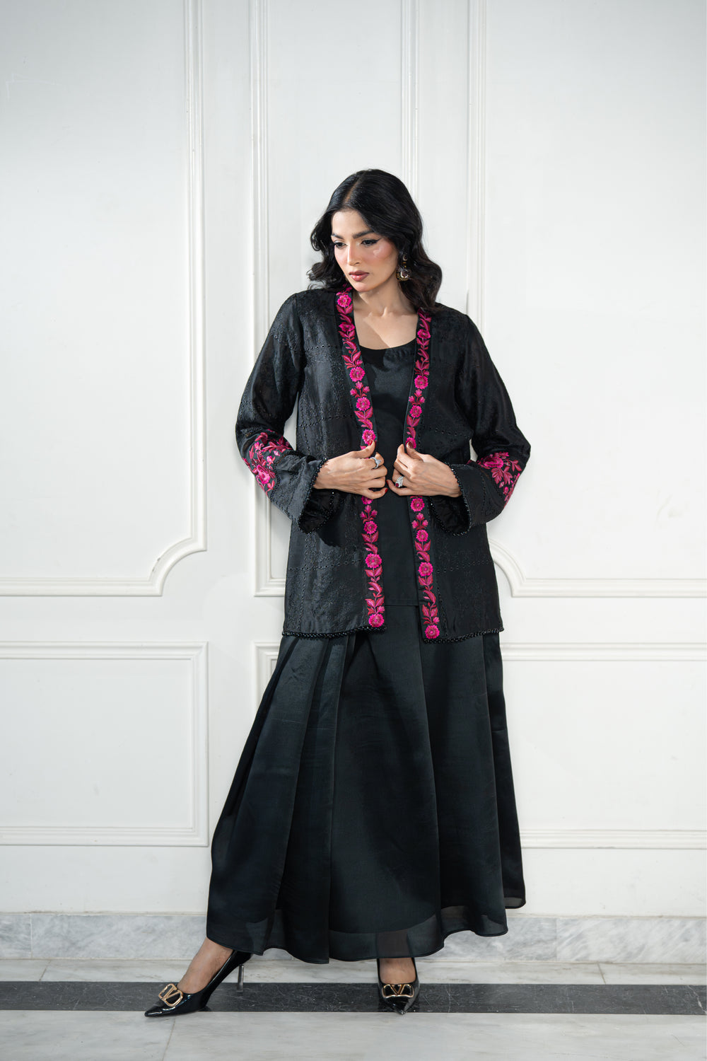 Wahaj M Khan | Lra Eid Collection 26 | Magenta Lyra JS - by Libasekhas UK - Registered Vendor of : Wahaj M Khan - 100% Original Designer Dress