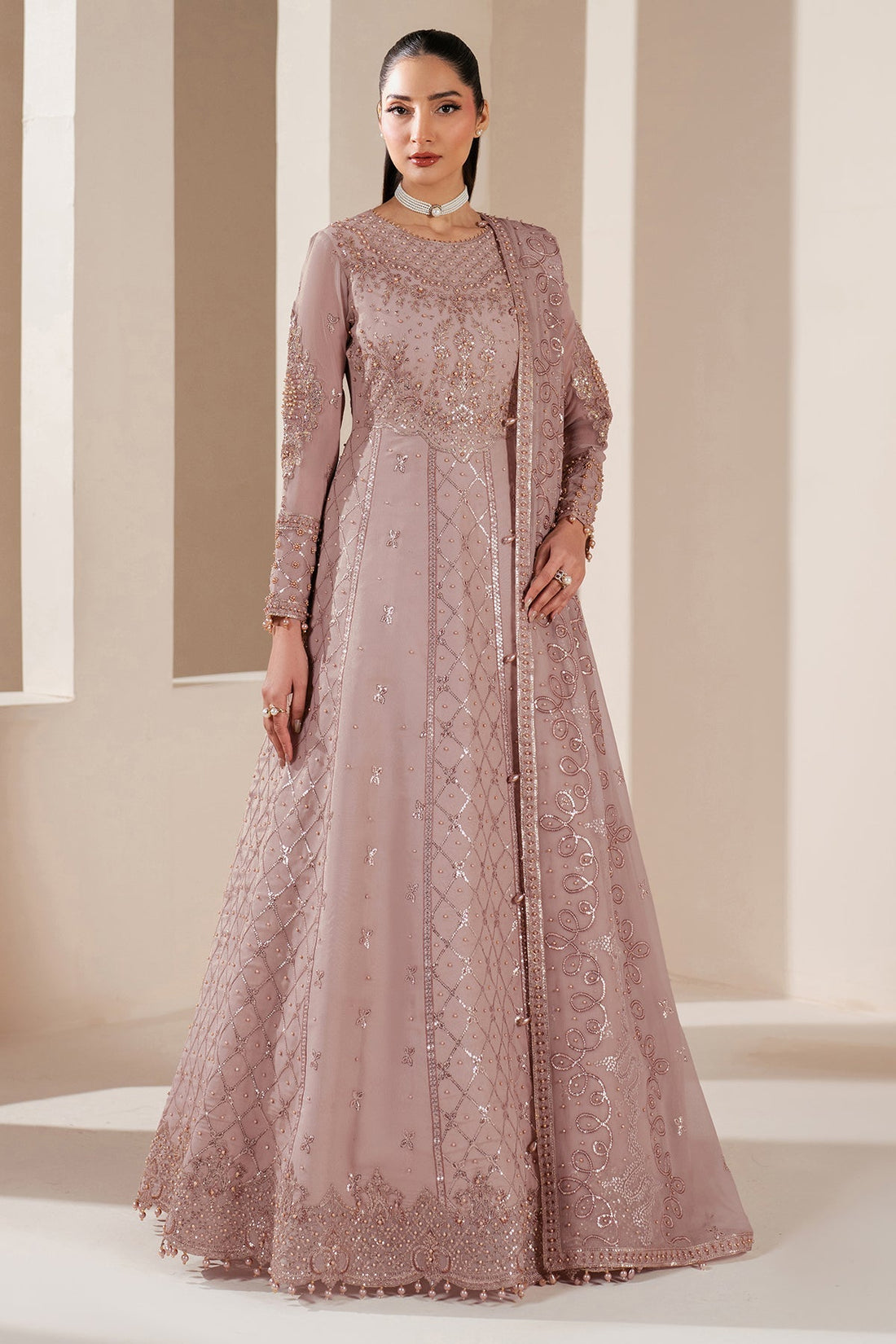 Alizeh | Handcrafted Eid Edit 25 | AF-HM-4031-Saffron - by - Libasekhas UK - Registered Vendor of : Alizeh - 100% Original Designer Dresss