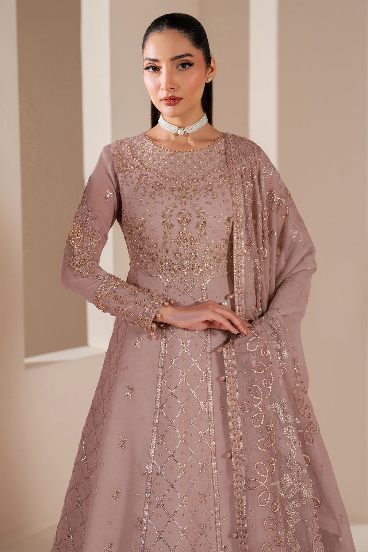 Alizeh | Handcrafted Eid Edit 25 | AF-HM-4031-Saffron - by - Libasekhas UK - Registered Vendor of : Alizeh - 100% Original Designer Dresss