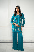 Wahaj M Khan | Lra Eid Collection 26 | Turquoise Rawsilk Lyra JS - by Libasekhas UK - Registered Vendor of : Wahaj M Khan - 100% Original Designer Dress