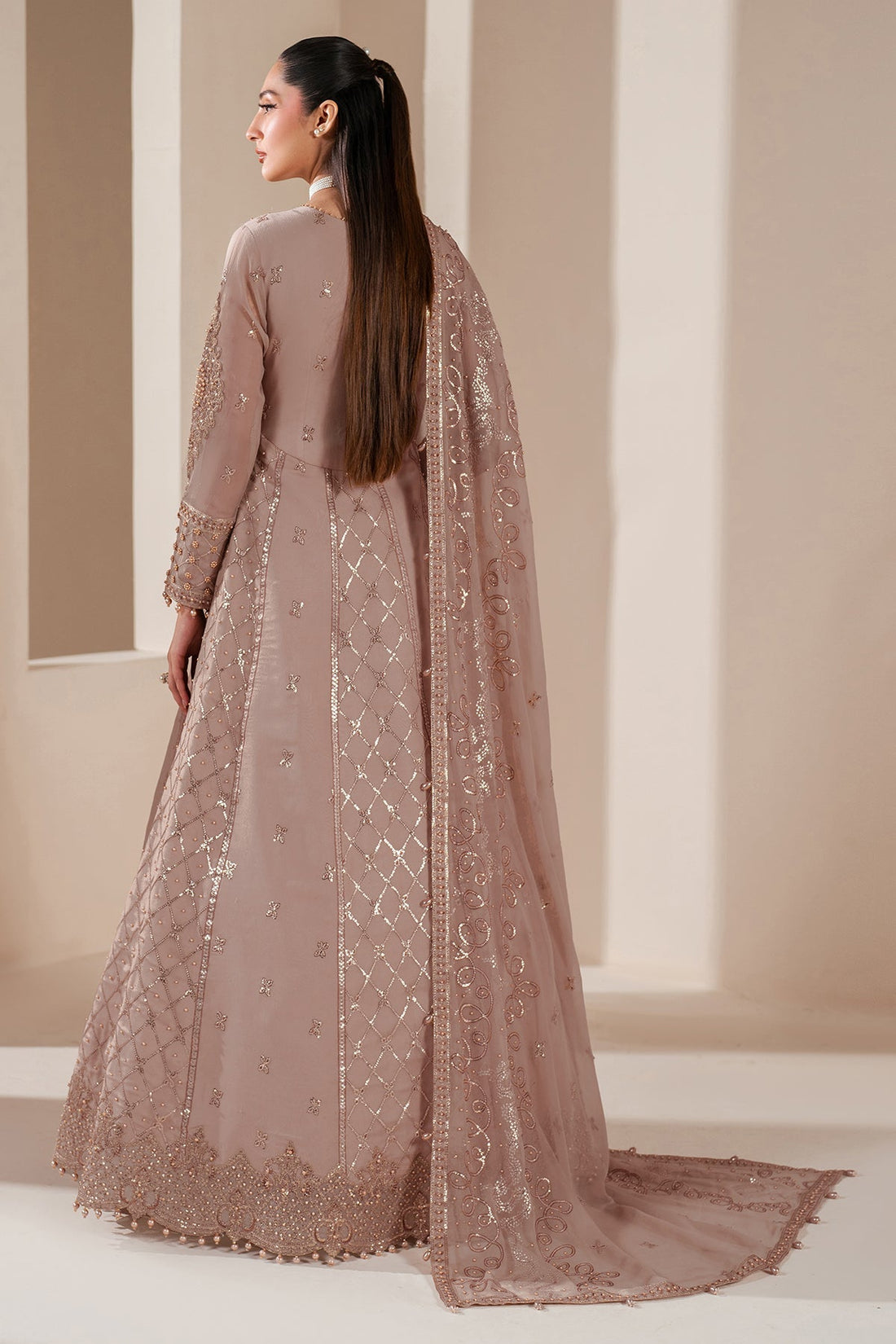 Alizeh | Handcrafted Eid Edit 25 | AF-HM-4031-Saffron - by - Libasekhas UK - Registered Vendor of : Alizeh - 100% Original Designer Dresss