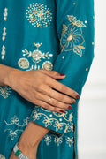 Wahaj M Khan | Lra Eid Collection 26 | Turquoise Rawsilk Lyra JS - by Libasekhas UK - Registered Vendor of : Wahaj M Khan - 100% Original Designer Dress