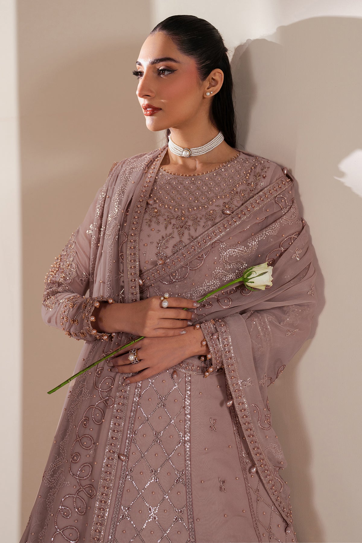 Alizeh | Handcrafted Eid Edit 25 | AF-HM-4031-Saffron - by - Libasekhas UK - Registered Vendor of : Alizeh - 100% Original Designer Dresss