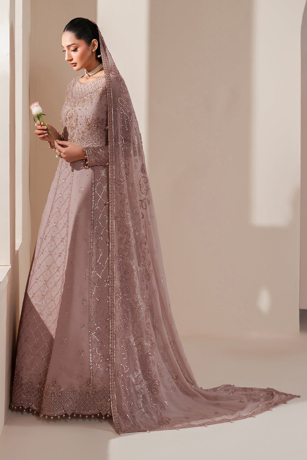 Alizeh | Handcrafted Eid Edit 25 | AF-HM-4031-Saffron - by - Libasekhas UK - Registered Vendor of : Alizeh - 100% Original Designer Dresss