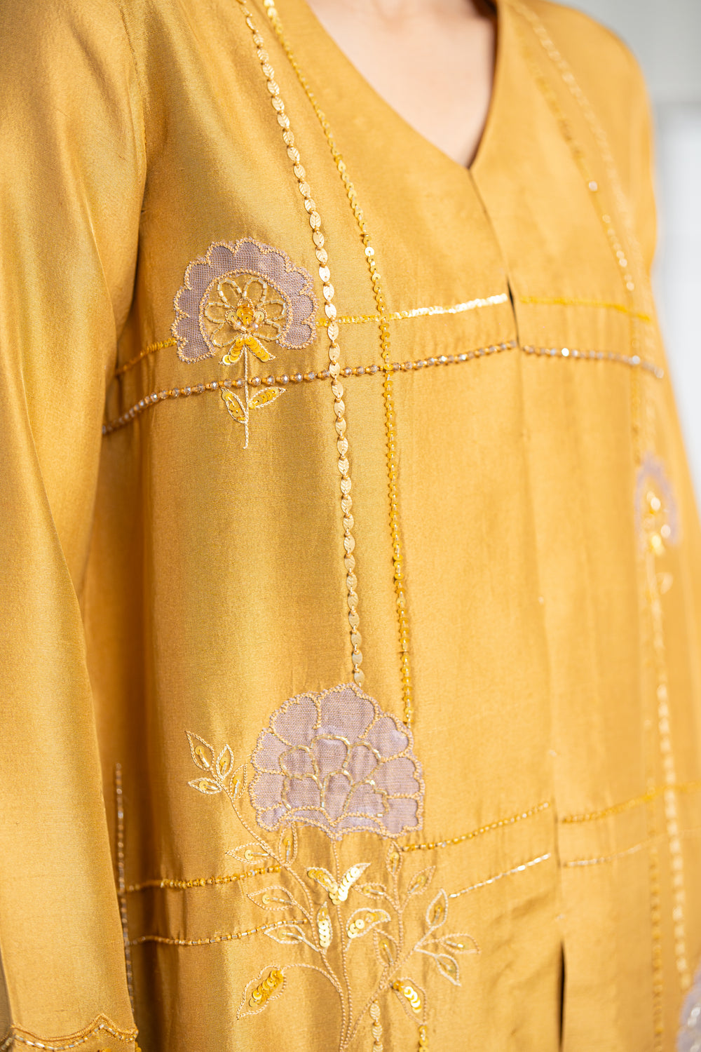Wahaj M Khan | Lra Eid Collection 26 | Mustard Lilac RS Lyra JS - by Libasekhas UK - Registered Vendor of : Wahaj M Khan - 100% Original Designer Dress