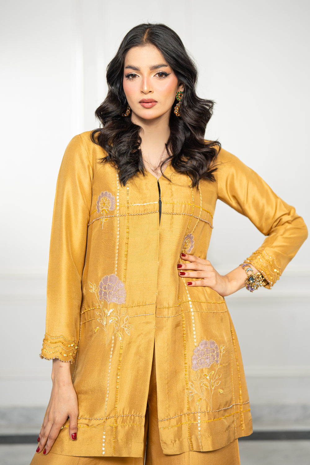 Wahaj M Khan | Lra Eid Collection 26 | Mustard Lilac RS Lyra JS - by Libasekhas UK - Registered Vendor of : Wahaj M Khan - 100% Original Designer Dress