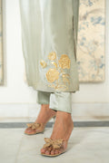 Wahaj M Khan | Lra Eid Collection 26 | Pista Green Lyra KS - by Libasekhas UK - Registered Vendor of : Wahaj M Khan - 100% Original Designer Dress