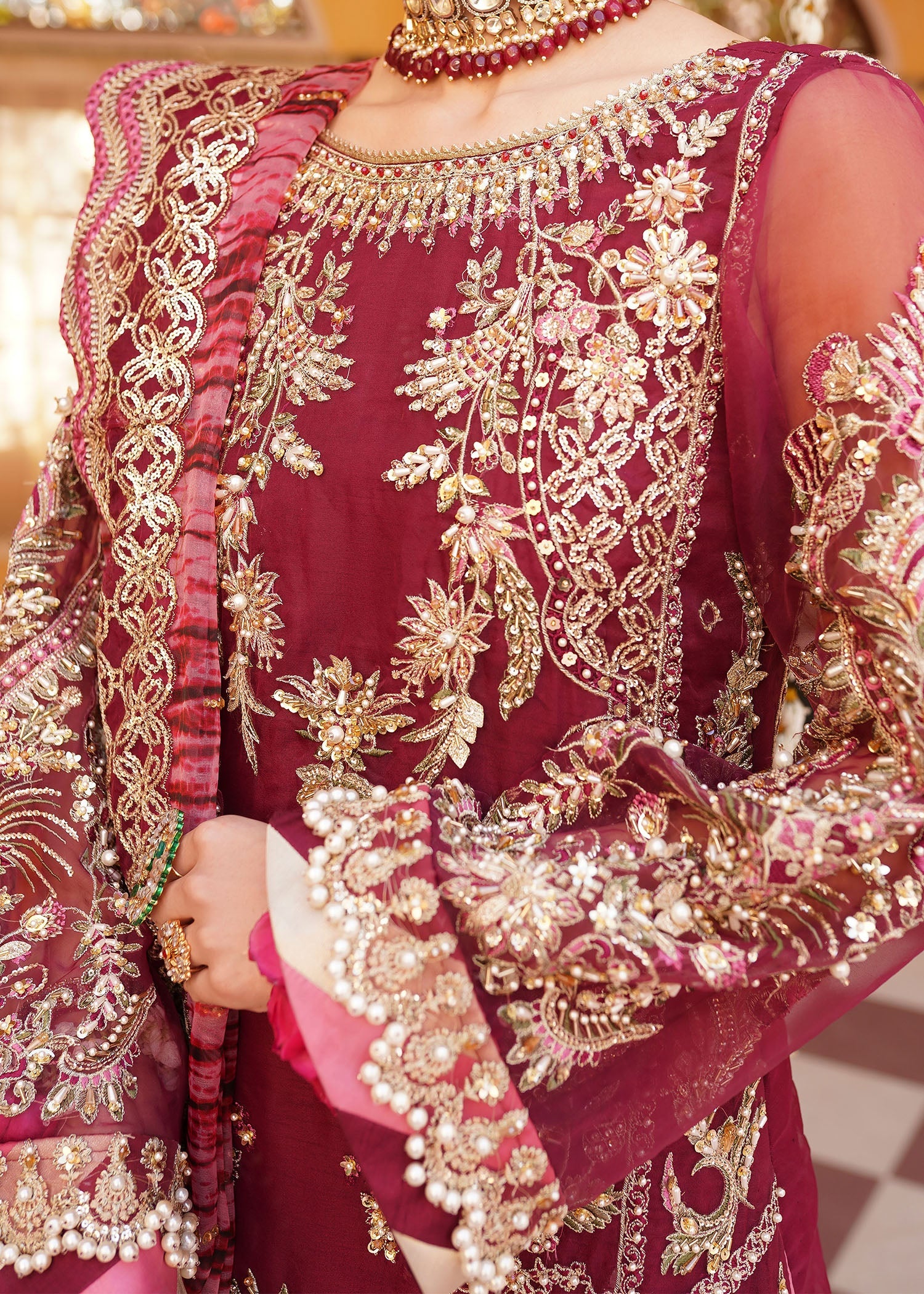 Mehak Yaqoob | Serene Vol 3 | Jazzberry - by - Libasekhas UK - Registered Vendor of : Mehak Yaqoob - 100% Original Designer Dresss