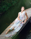 Roheenaz | Garden Veal Printed Lawn 25 | Bloom Glimmer - by - Libasekhas UK - Registered Vendor of : Roheenaz - 100% Original Designer Dresss