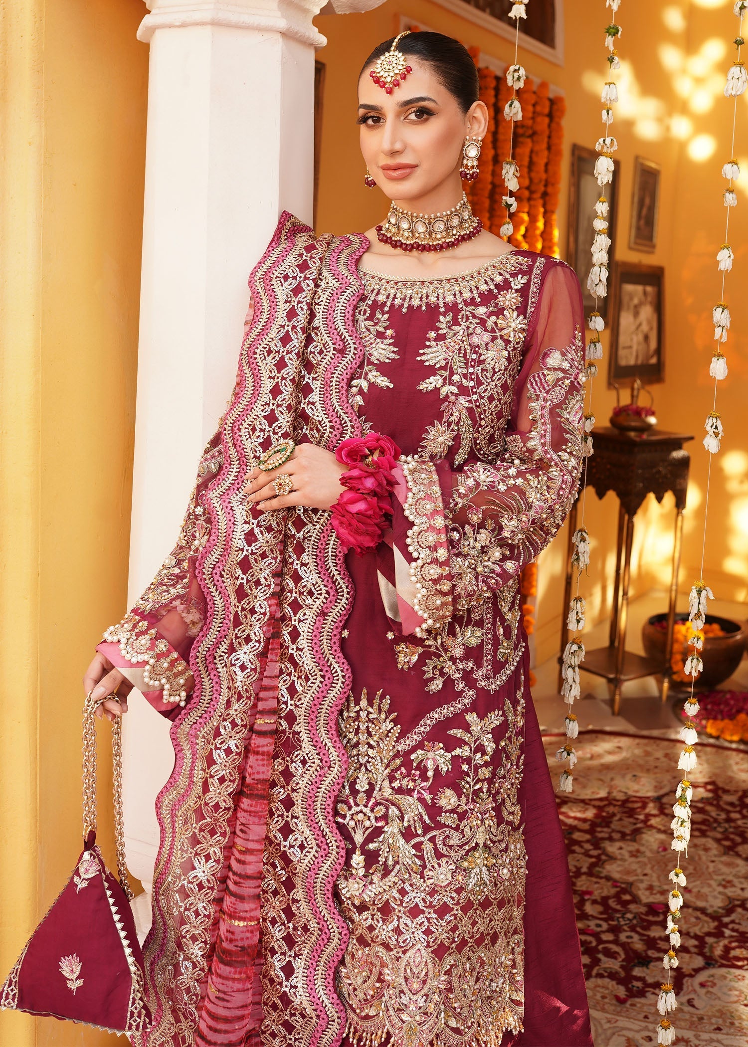 Mehak Yaqoob | Serene Vol 3 | Jazzberry - by - Libasekhas UK - Registered Vendor of : Mehak Yaqoob - 100% Original Designer Dresss