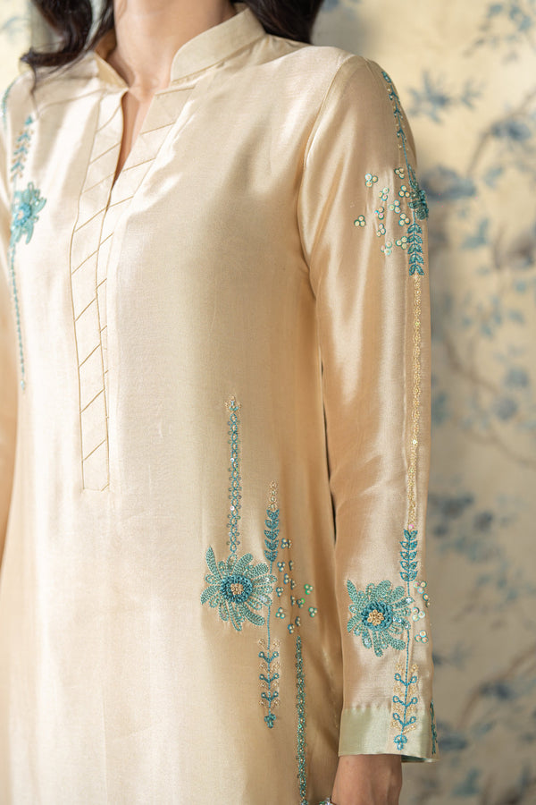 Wahaj M Khan | Lra Eid Collection 26 | Gold Ferozi Outfit - by Libasekhas UK - Registered Vendor of : Wahaj M Khan - 100% Original Designer Dress