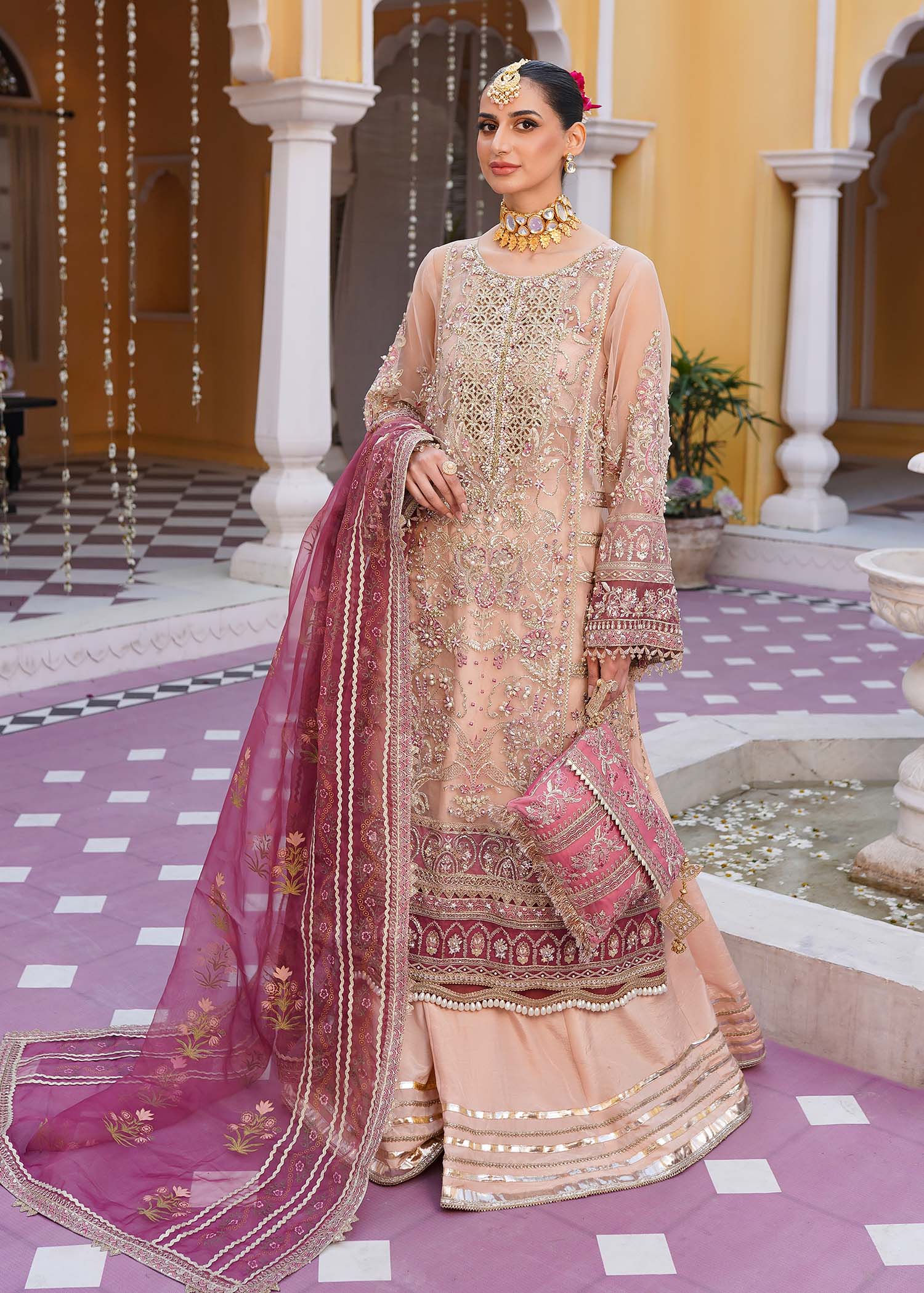 Mehak Yaqoob | Serene Vol 3 | Cherry Blossom - by - Libasekhas UK - Registered Vendor of : Mehak Yaqoob - 100% Original Designer Dresss