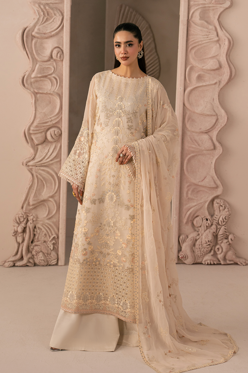 Lavish Premium | Izhare Muhabbat | WHITE ROSE - by Libasekhas UK - Registered Vendor of : Lavish Premium - 100% Original Designer Dress