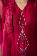 Wahaj M Khan | Lra Eid Collection 26 | Magenta Organza Cape Set - by Libasekhas UK - Registered Vendor of : Wahaj M Khan - 100% Original Designer Dress
