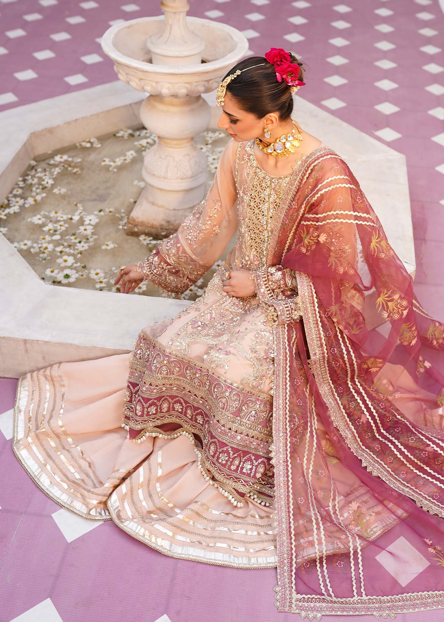 Mehak Yaqoob | Serene Vol 3 | Cherry Blossom - by - Libasekhas UK - Registered Vendor of : Mehak Yaqoob - 100% Original Designer Dresss