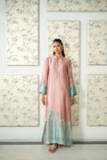Wahaj M Khan | Lra Eid Collection 26 | Pink Ferozi Kaftan Suit - by Libasekhas UK - Registered Vendor of : Wahaj M Khan - 100% Original Designer Dress