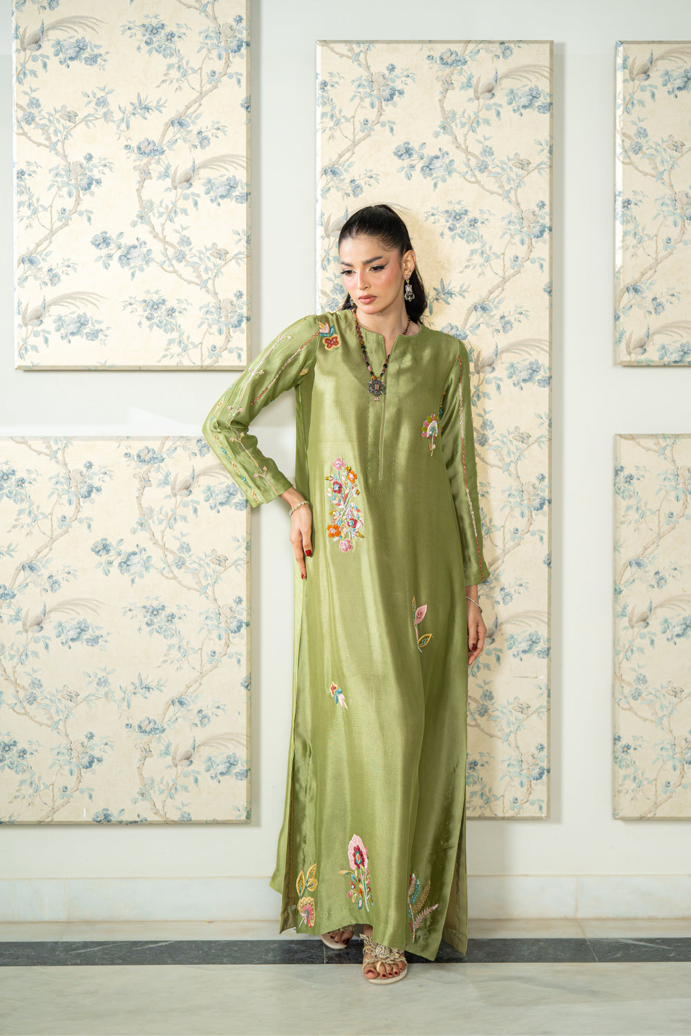 Wahaj M Khan | Lra Eid Collection 26 | Sage SS Lyra KS - by Libasekhas UK - Registered Vendor of : Wahaj M Khan - 100% Original Designer Dress