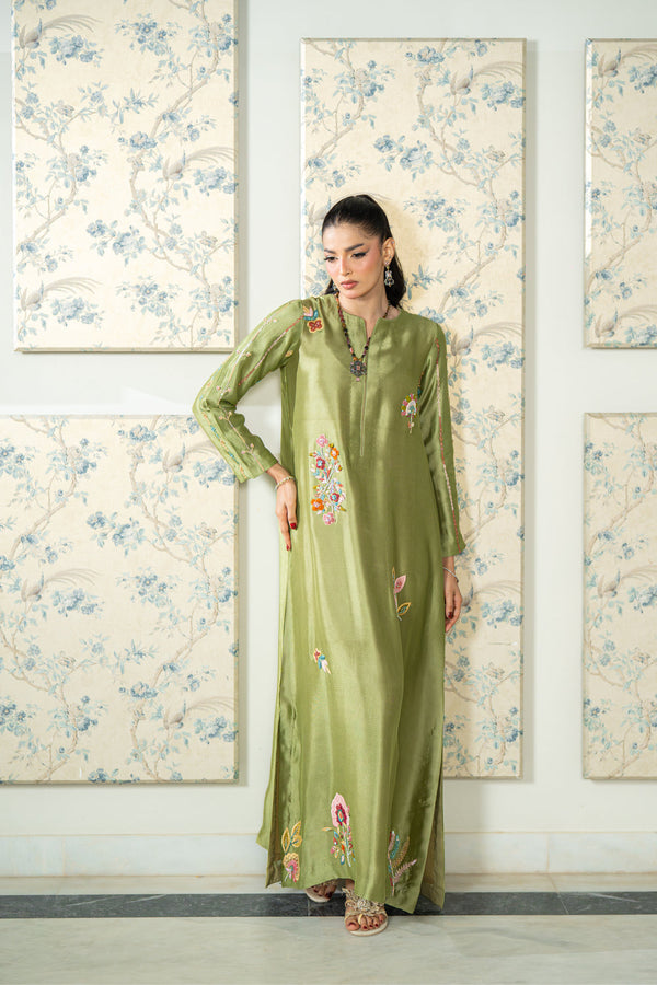 Wahaj M Khan | Lra Eid Collection 26 | Sage SS Lyra KS - by Libasekhas UK - Registered Vendor of : Wahaj M Khan - 100% Original Designer Dress