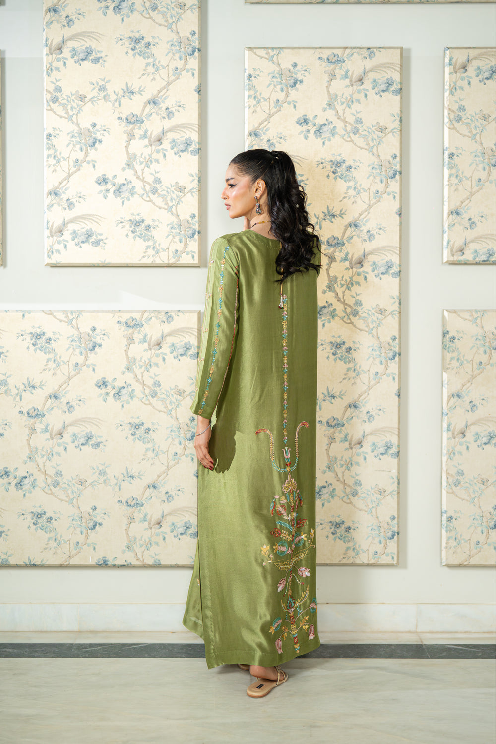 Wahaj M Khan | Lra Eid Collection 26 | Sage SS Lyra KS - by Libasekhas UK - Registered Vendor of : Wahaj M Khan - 100% Original Designer Dress