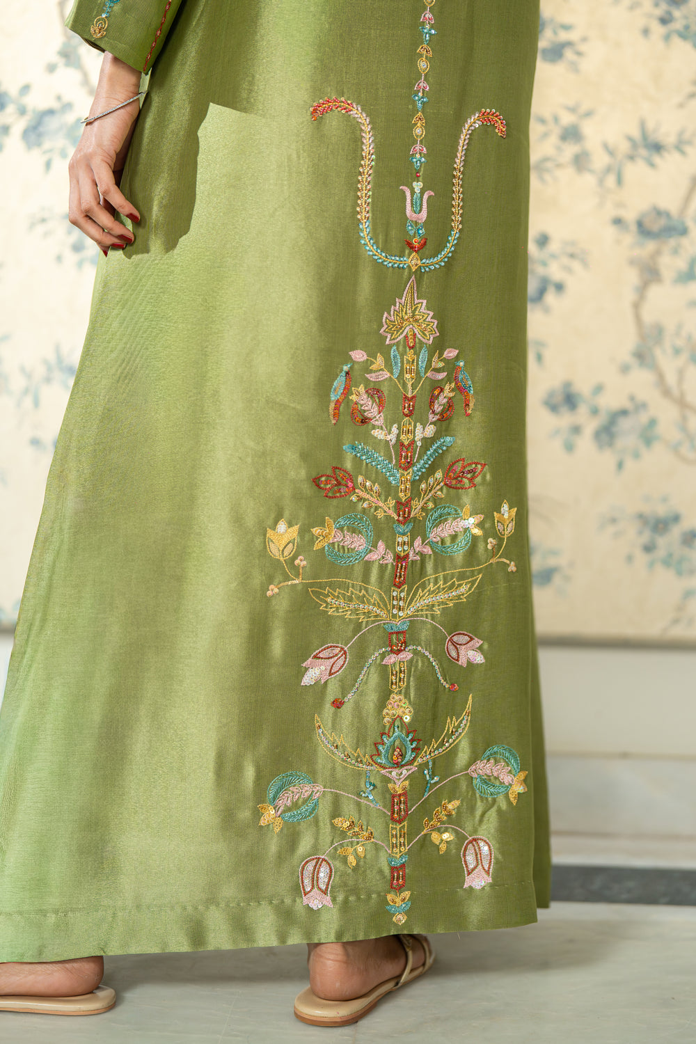 Wahaj M Khan | Lra Eid Collection 26 | Sage SS Lyra KS - by Libasekhas UK - Registered Vendor of : Wahaj M Khan - 100% Original Designer Dress