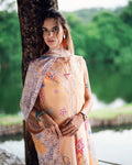 Roheenaz | Garden Veal Printed Lawn 25 | Coral Whim - by - Libasekhas UK - Registered Vendor of : Roheenaz - 100% Original Designer Dresss