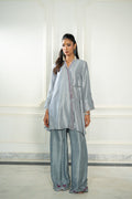 Wahaj M Khan | Lra Eid Collection 26 | Grey Rawsilk Wrap - by Libasekhas UK - Registered Vendor of : Wahaj M Khan - 100% Original Designer Dress