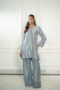 Wahaj M Khan | Lra Eid Collection 26 | Grey Rawsilk Wrap - by Libasekhas UK - Registered Vendor of : Wahaj M Khan - 100% Original Designer Dress