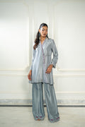 Wahaj M Khan | Lra Eid Collection 26 | Grey Rawsilk Wrap - by Libasekhas UK - Registered Vendor of : Wahaj M Khan - 100% Original Designer Dress