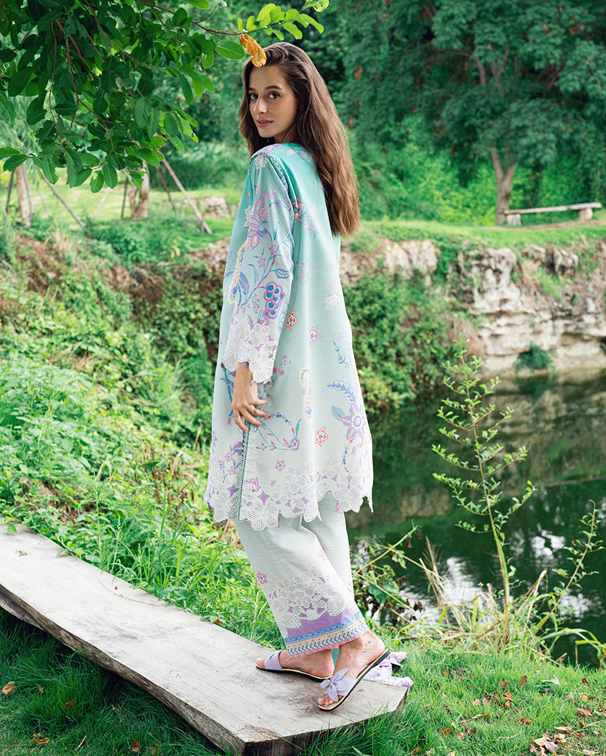 Roheenaz | Garden Veal Printed Lawn 25 | Jazmine Haze. - by - Libasekhas UK - Registered Vendor of : Roheenaz - 100% Original Designer Dresss