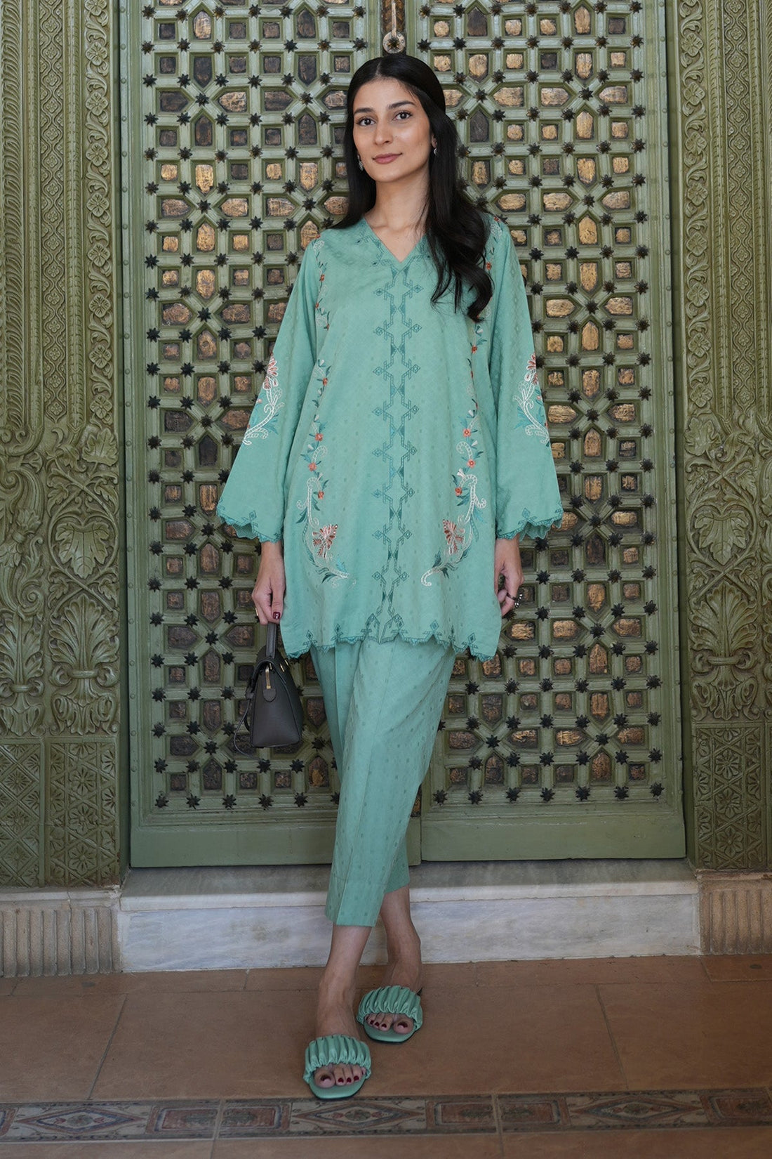 Sahar | Ready to Wear Basics | Teal Oasis - by - Libasekhas UK - Registered Vendor of : Sahar - 100% Original Designer Dresss