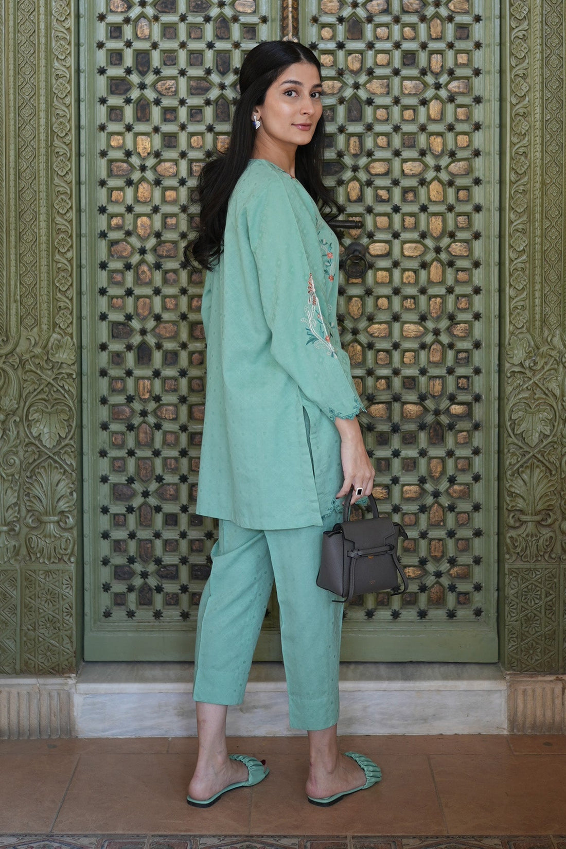 Sahar | Ready to Wear Basics | Teal Oasis - by - Libasekhas UK - Registered Vendor of : Sahar - 100% Original Designer Dresss