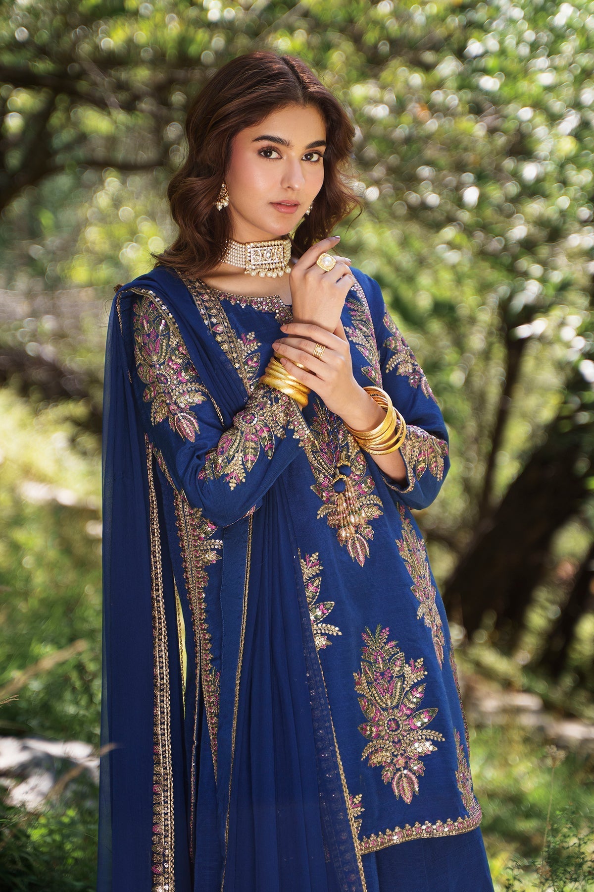 Charizma | Festive Pret | Embroidered Raw Silk CMA-6-440 - by Libasekhas UK - Registered Vendor of : Charizma - 100% Original Designer Dress