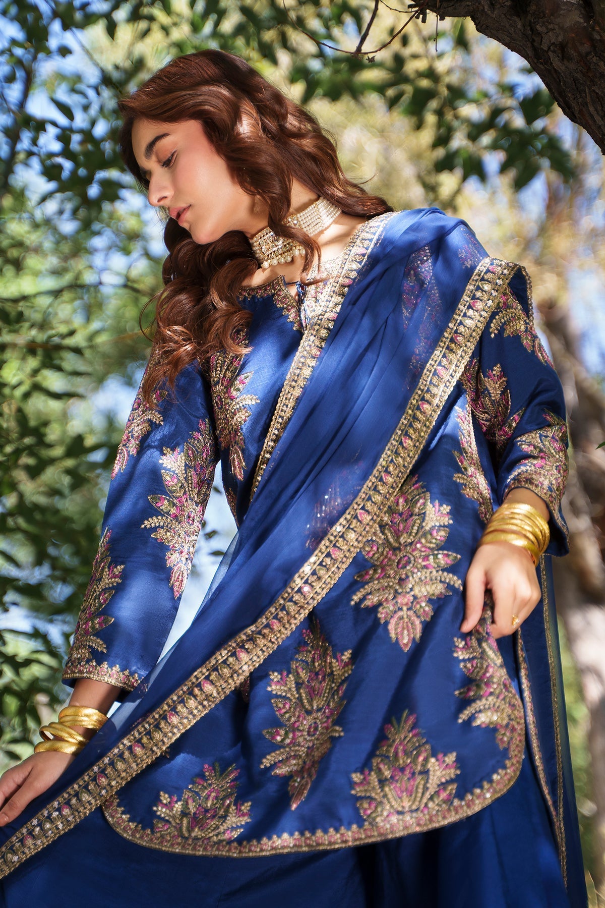 Charizma | Festive Pret | Embroidered Raw Silk CMA-6-440 - by Libasekhas UK - Registered Vendor of : Charizma - 100% Original Designer Dress