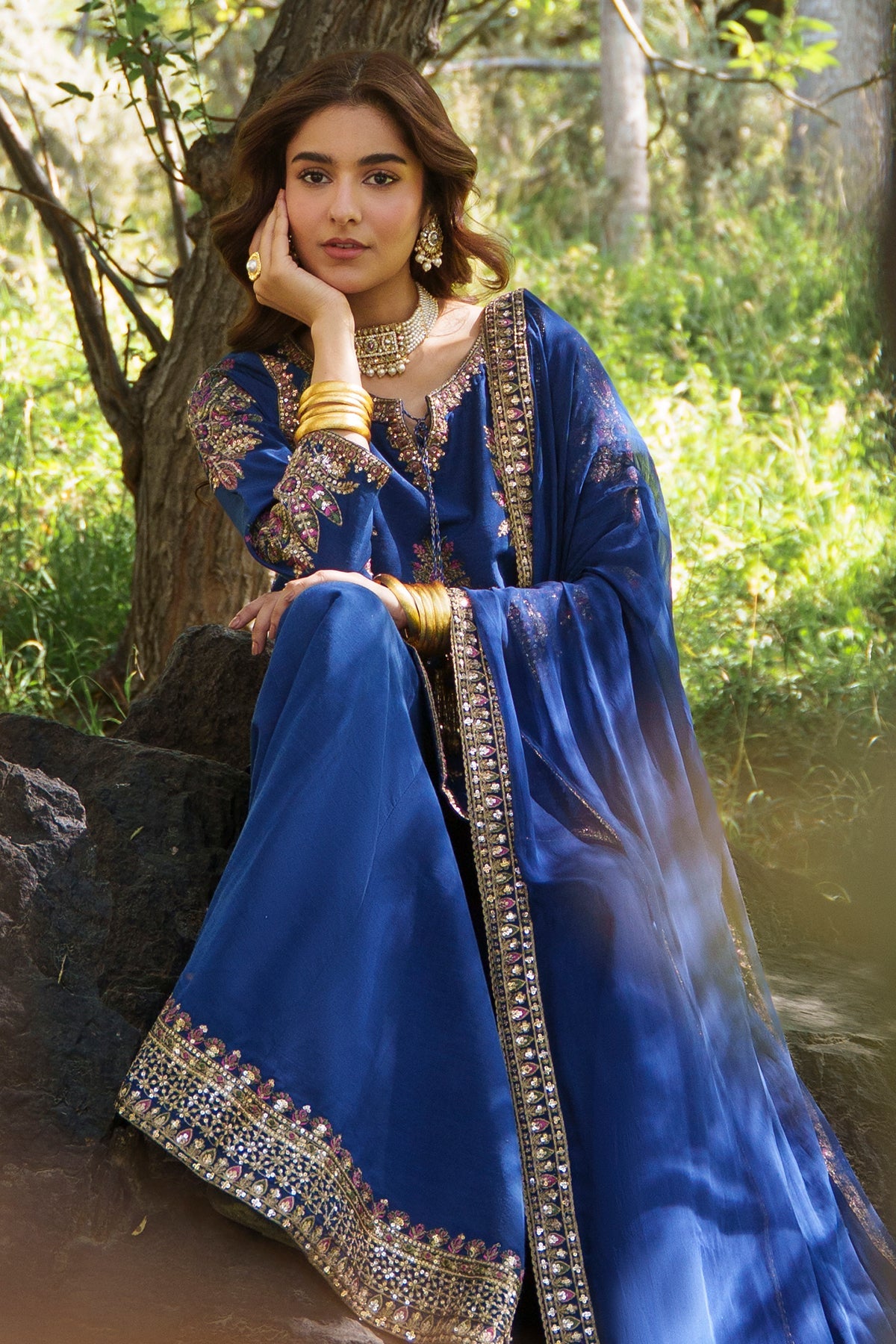 Charizma | Festive Pret | Embroidered Raw Silk CMA-6-440 - by Libasekhas UK - Registered Vendor of : Charizma - 100% Original Designer Dress