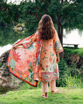 Roheenaz | Garden Veal Printed Lawn 25 | Petal Glaze - by - Libasekhas UK - Registered Vendor of : Roheenaz - 100% Original Designer Dresss